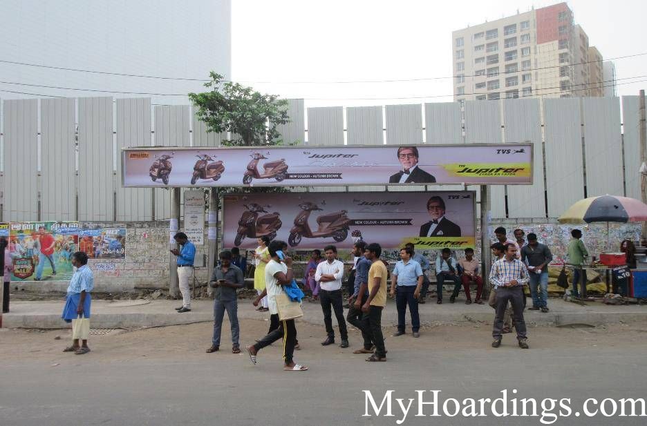 How to Book Bus Queue Shelter Hoardings Advertising TVS Lucas Opp Bus Stop in Chennai, Tamil Nadu 